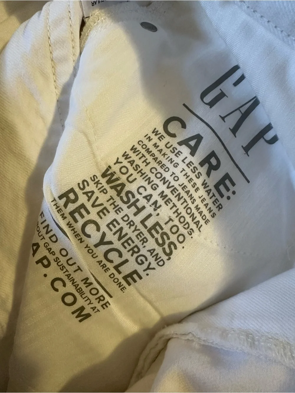 Gap Women’s White Denim Longline Shorts size 14